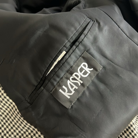 KASPER Men’s Black White Checkered Blazer Jacket L - Picture 6 of 6